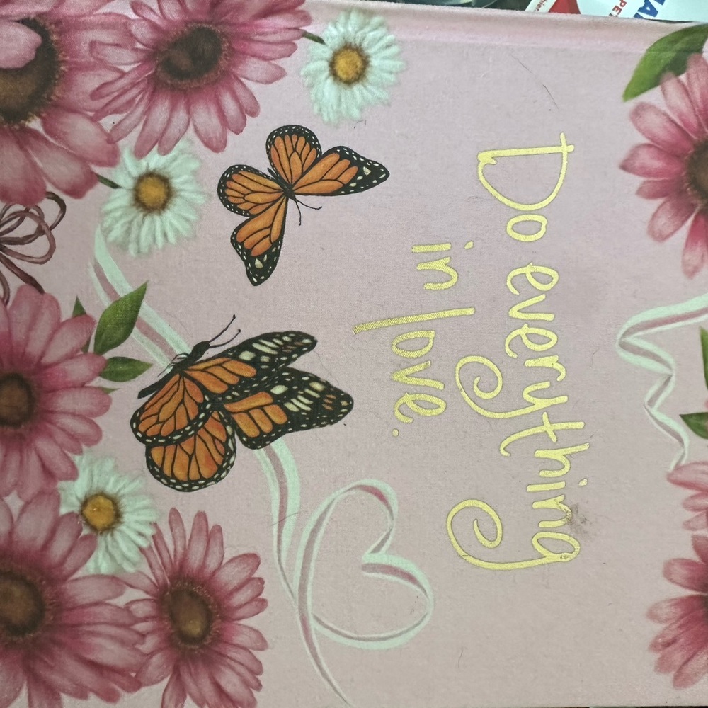 Journaling Bible for Teen Girls Pink Floral Notebook with Butterflies